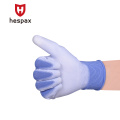 Hespax Guantes de PU personalizados de alta calidad anti estátatios